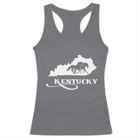 Kentucky Horse Map State Derby Day Racerback Tank Top