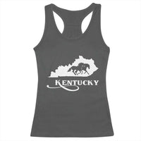 Kentucky Horse Map State Derby Day Racerback Tank Top