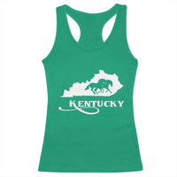 Kentucky Horse Map State Derby Day Racerback Tank Top