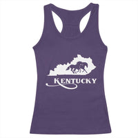 Kentucky Horse Map State Derby Day Racerback Tank Top