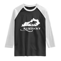 Kentucky Horse Map State Derby Day Raglan Shirt