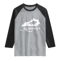 Kentucky Horse Map State Derby Day Raglan Shirt