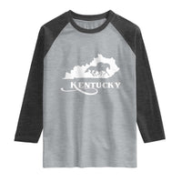 Kentucky Horse Map State Derby Day Raglan Shirt