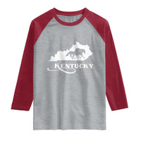Kentucky Horse Map State Derby Day Raglan Shirt