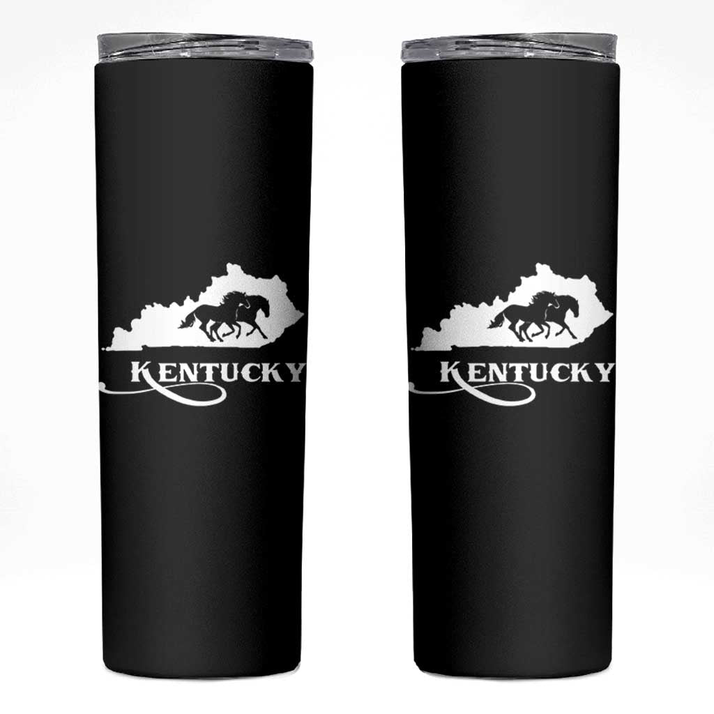 Kentucky Horse Map State Derby Day Skinny Tumbler