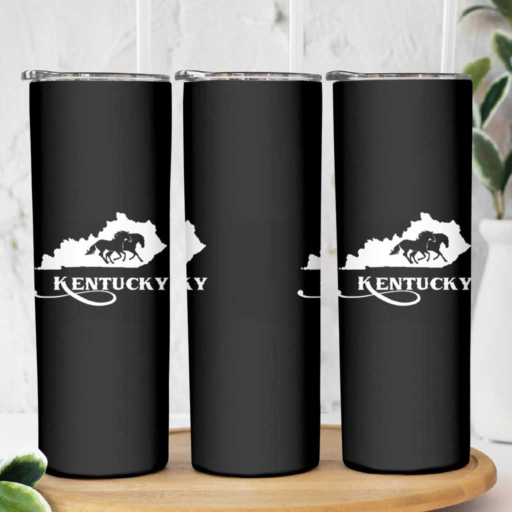 Kentucky Horse Map State Derby Day Skinny Tumbler