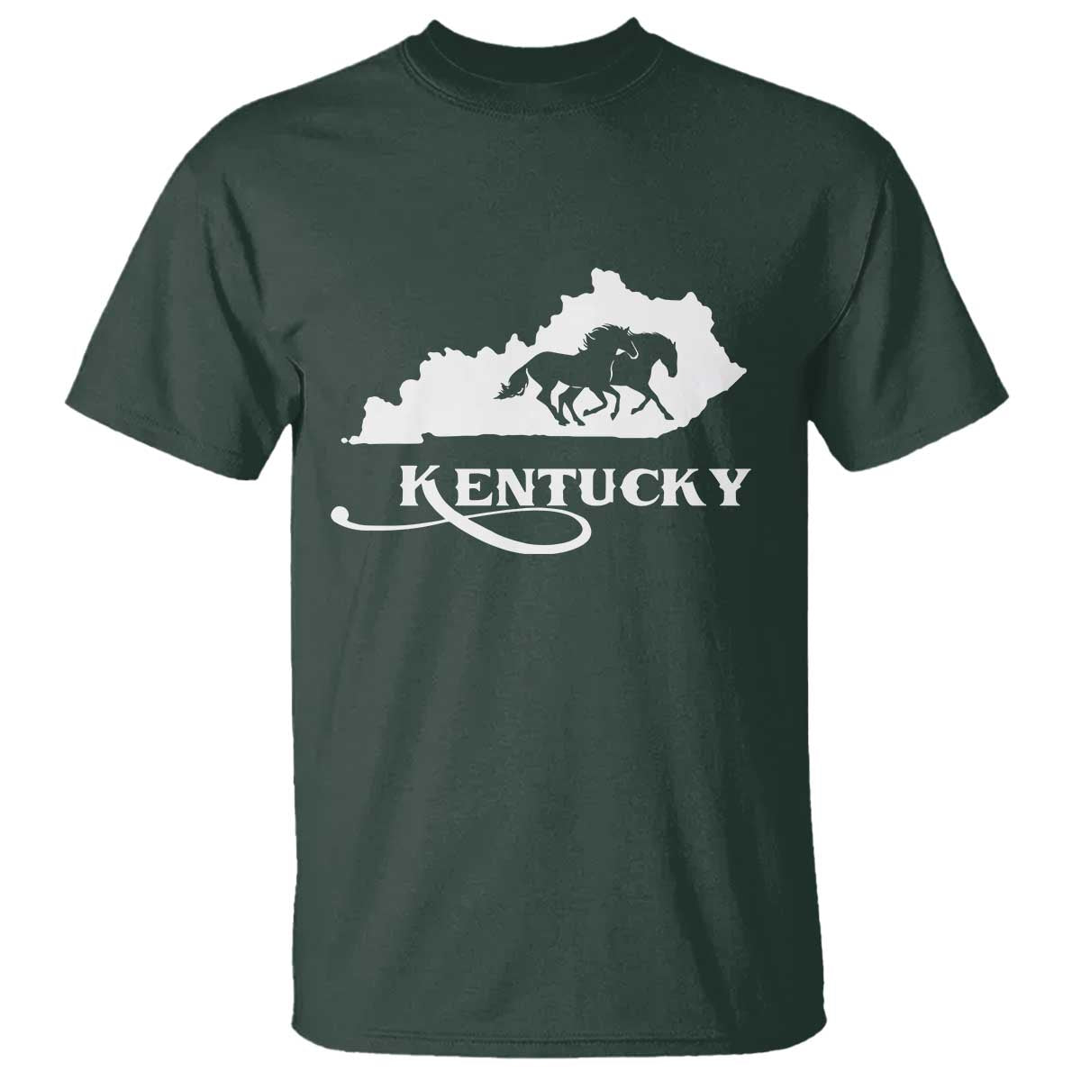 Kentucky Horse Map State Derby Day T Shirt