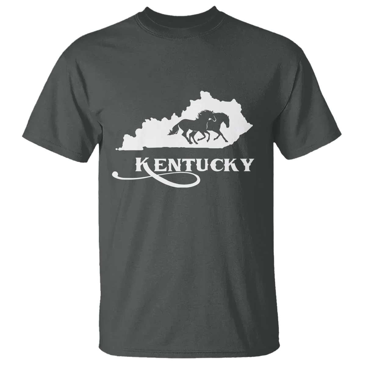 Kentucky Horse Map State Derby Day T Shirt