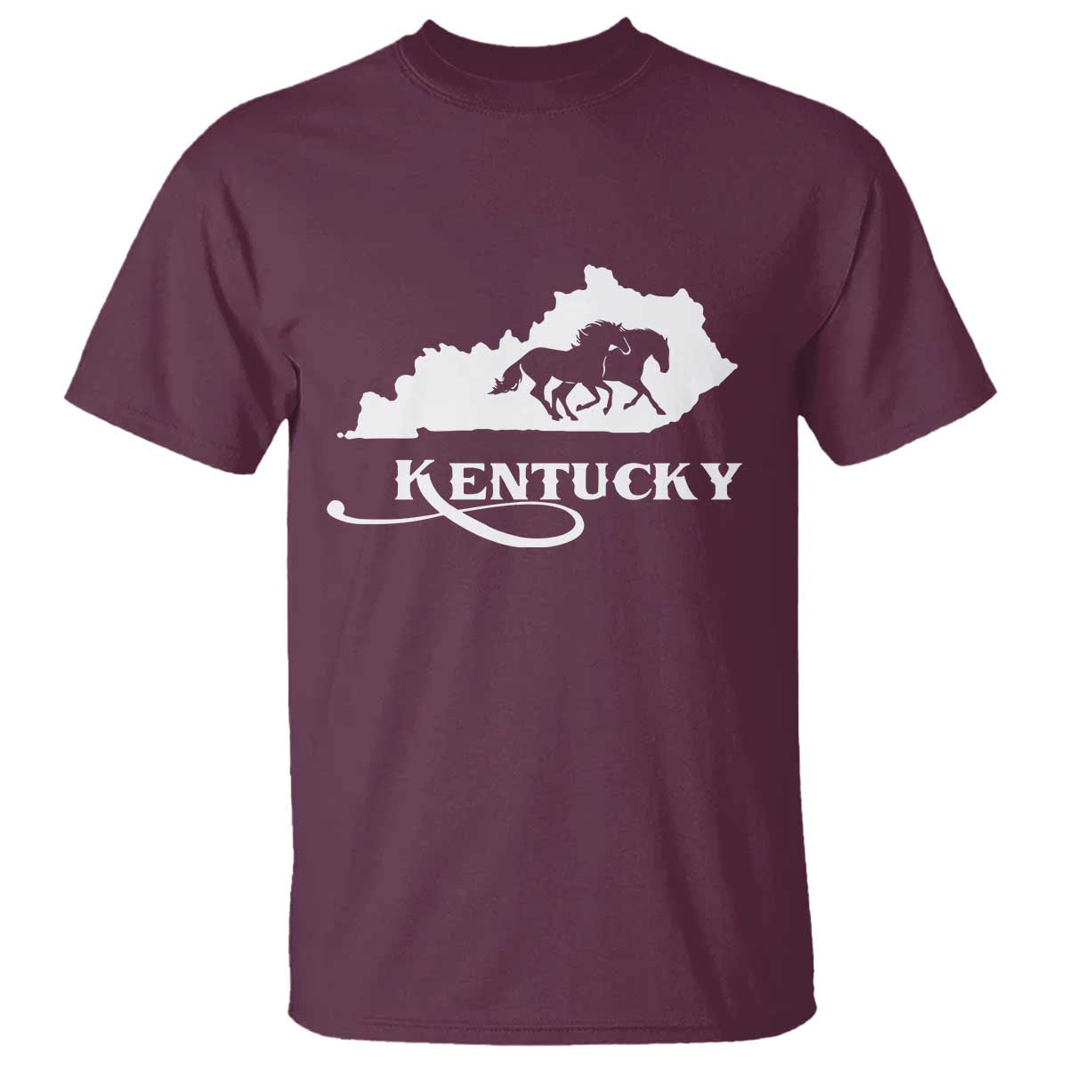 Kentucky Horse Map State Derby Day T Shirt