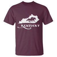 Kentucky Horse Map State Derby Day T Shirt