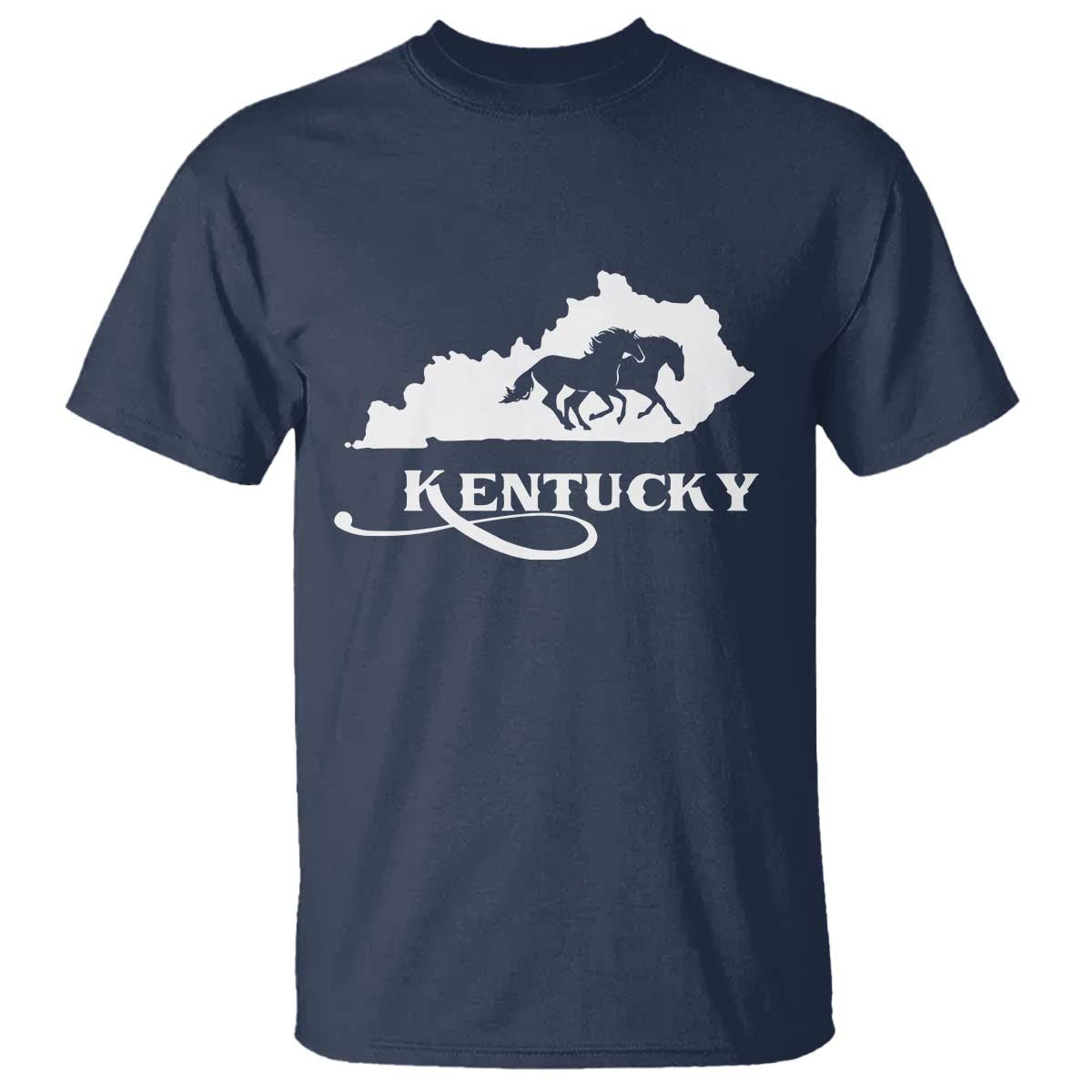 Kentucky Horse Map State Derby Day T Shirt