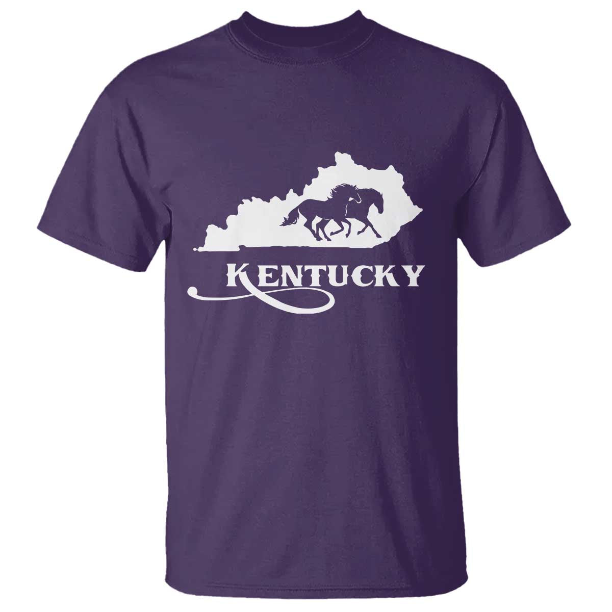 Kentucky Horse Map State Derby Day T Shirt