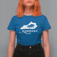 Kentucky Horse Map State Derby Day T Shirt For Women