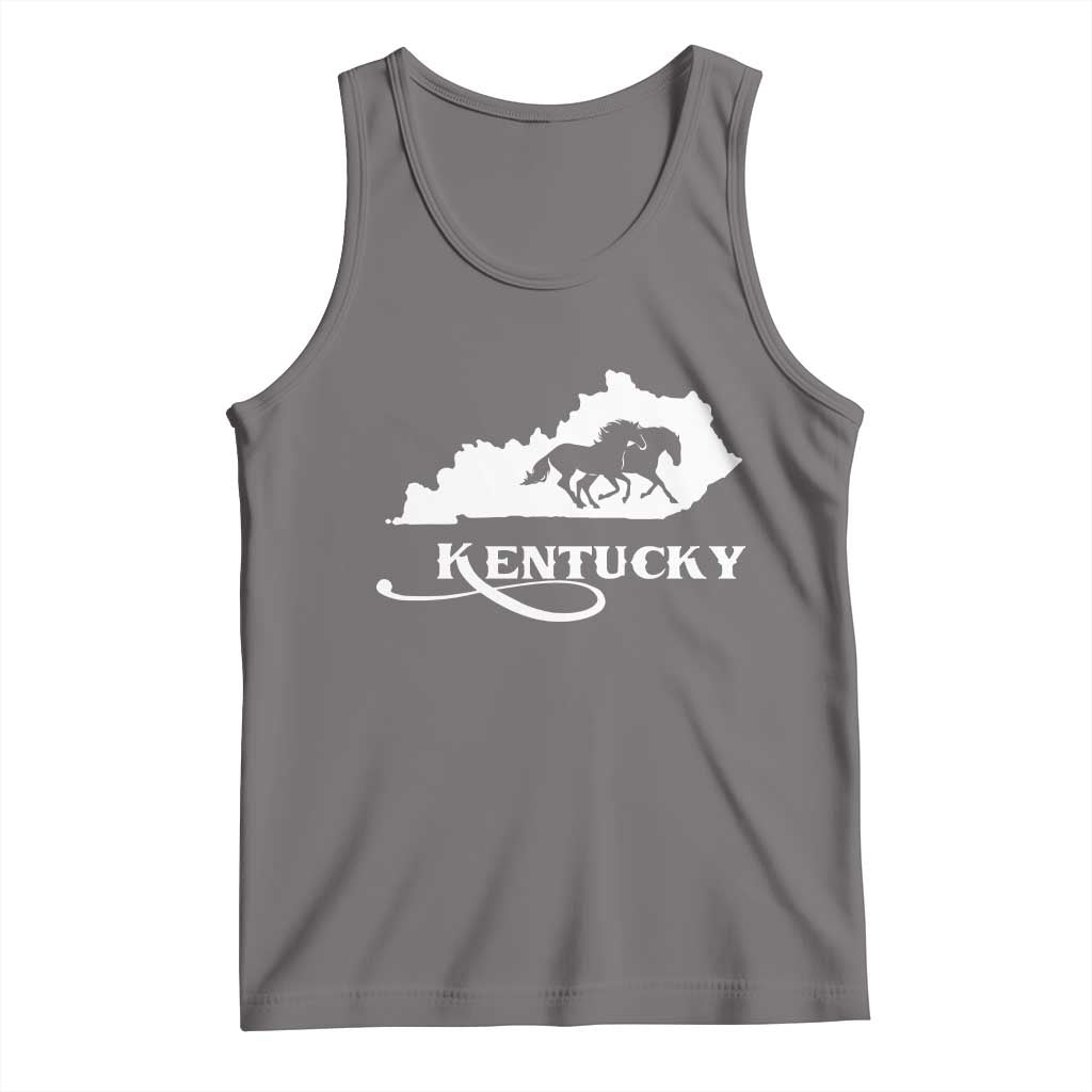 Kentucky Horse Map State Derby Day Tank Top