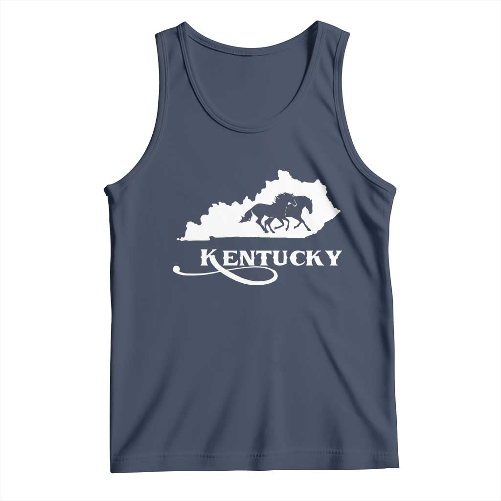 Kentucky Horse Map State Derby Day Tank Top