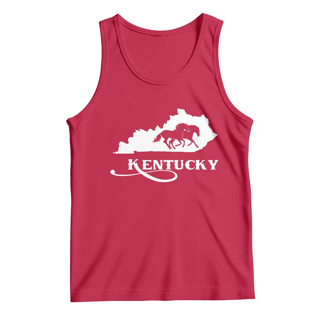 Kentucky Horse Map State Derby Day Tank Top