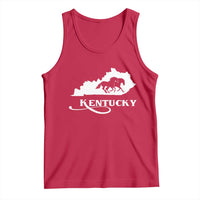 Kentucky Horse Map State Derby Day Tank Top
