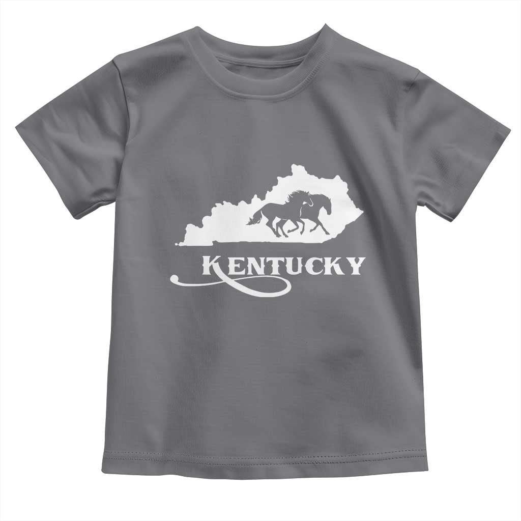 Kentucky Horse Map State Derby Day Toddler T Shirt