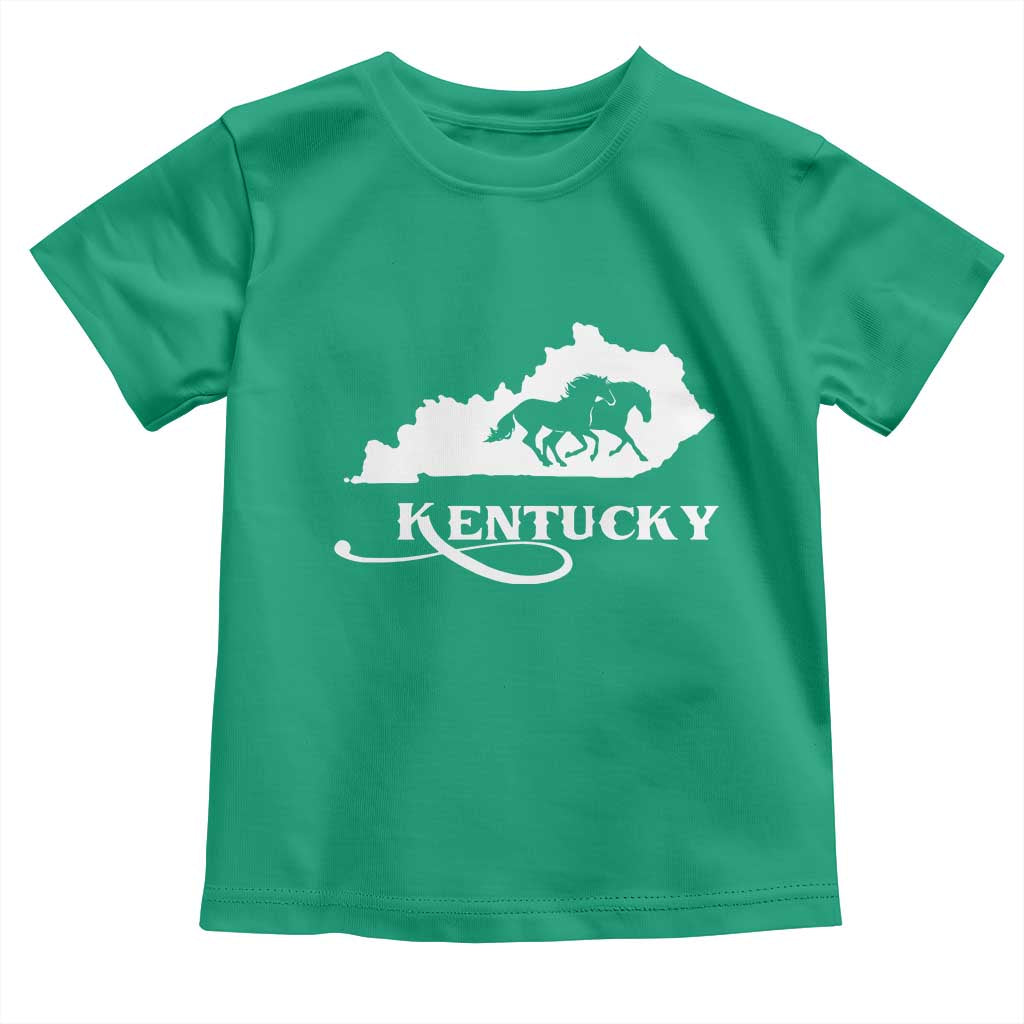 Kentucky Horse Map State Derby Day Toddler T Shirt