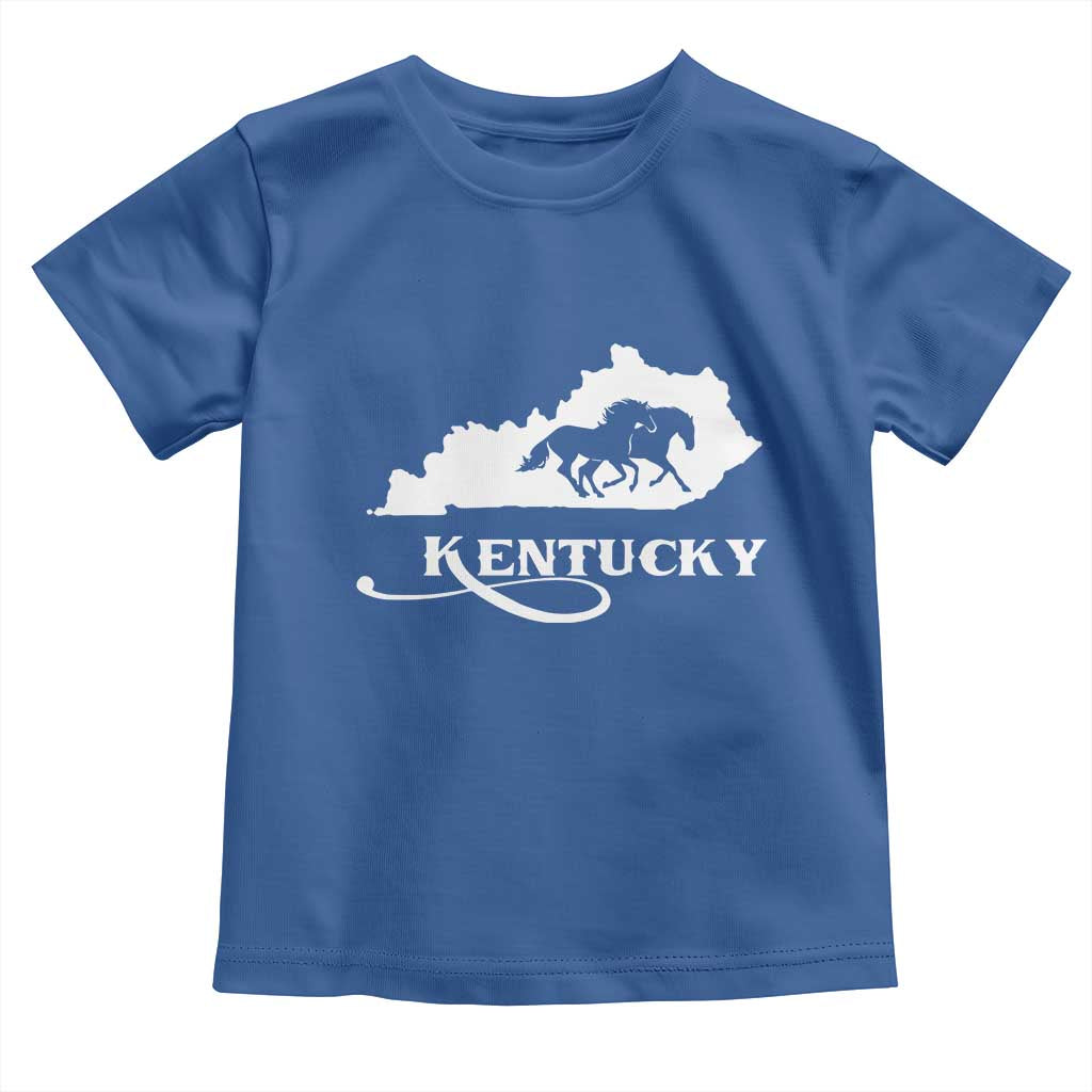 Kentucky Horse Map State Derby Day Toddler T Shirt