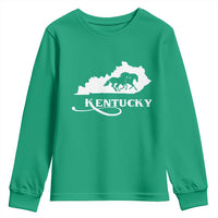 Kentucky Horse Map State Derby Day Youth Sweatshirt