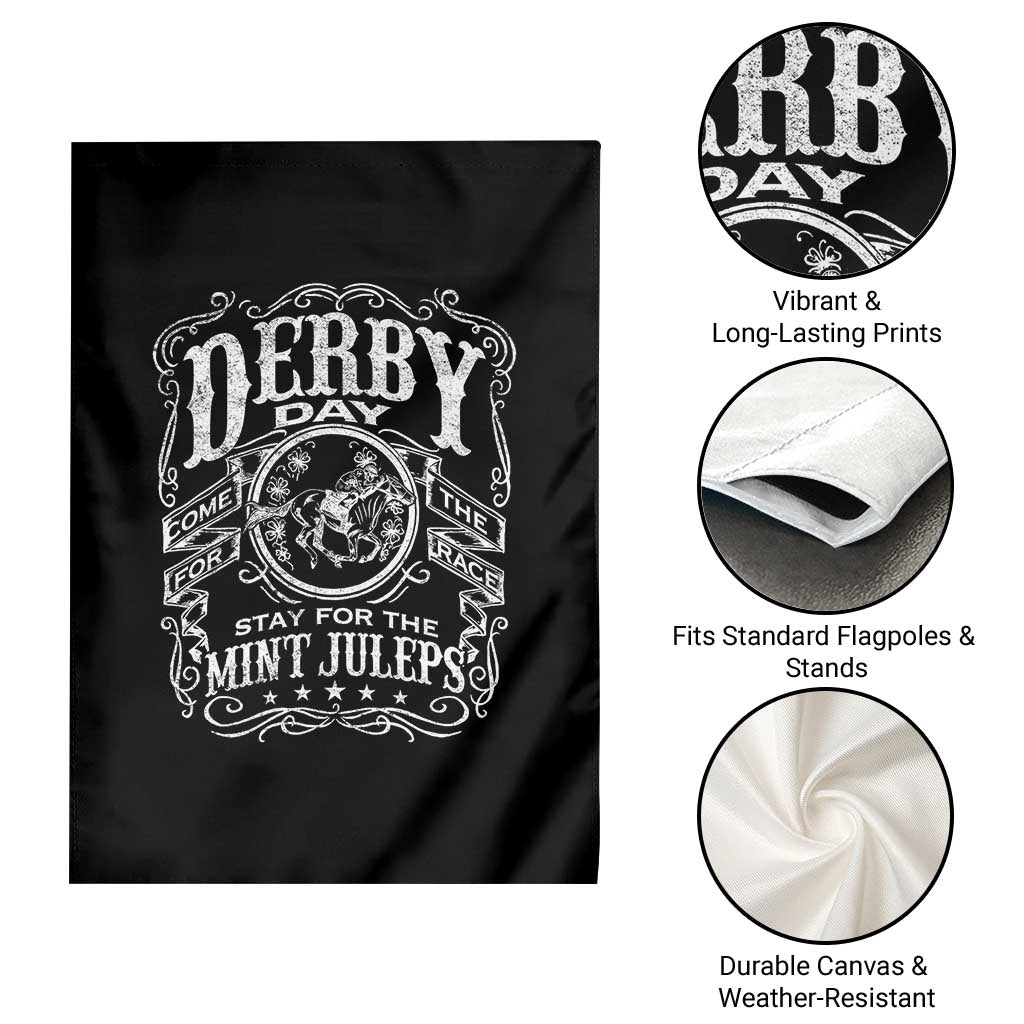 Derby Day Come For The Track Stay For The Mint Juleps Garden Flag Horse Racing