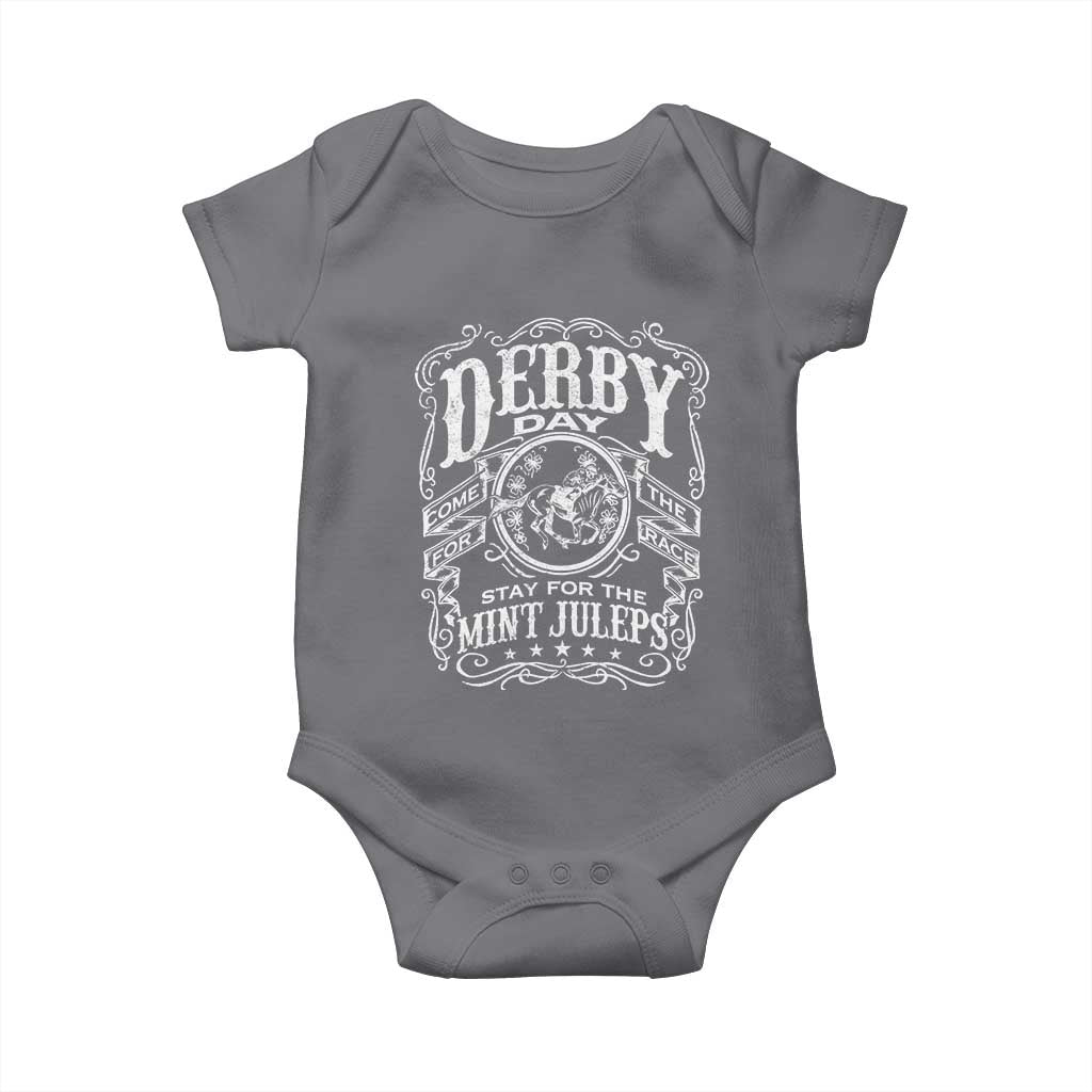 Derby Day Come For The Track Stay For The Mint Juleps Baby Onesie Horse Racing