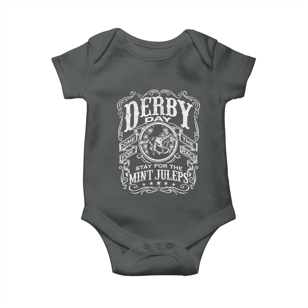 Derby Day Come For The Track Stay For The Mint Juleps Baby Onesie Horse Racing