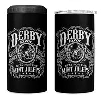 Derby Day Come For The Track Stay For The Mint Juleps 4 in 1 Can Cooler Tumbler Horse Racing