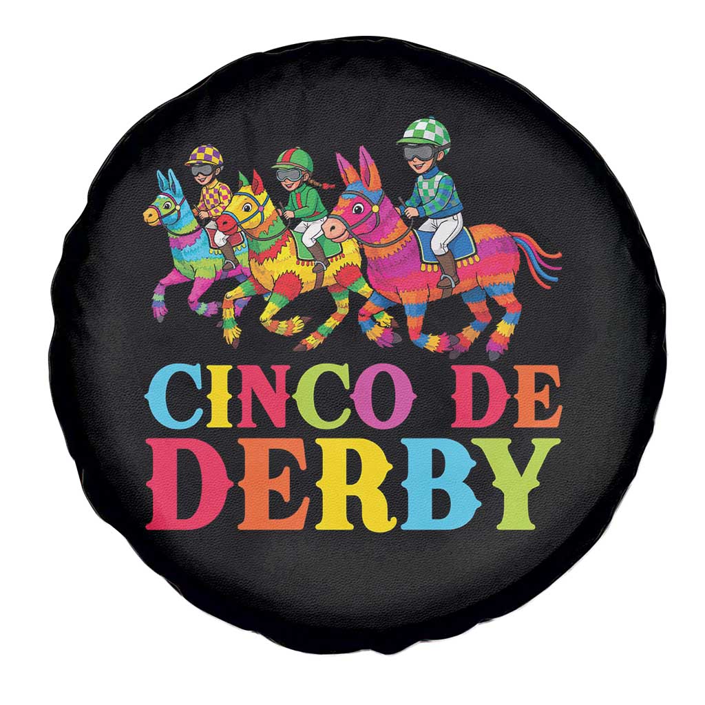 Cinco De Derby Spare Tire Cover Funny Mexican Derby Pinata Horse Race