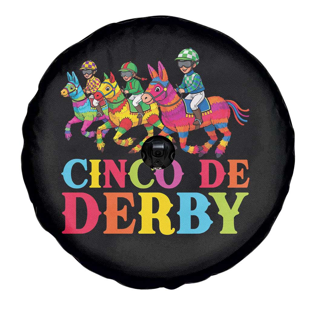 Cinco De Derby Spare Tire Cover Funny Mexican Derby Pinata Horse Race
