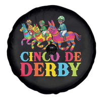 Cinco De Derby Spare Tire Cover Funny Mexican Derby Pinata Horse Race