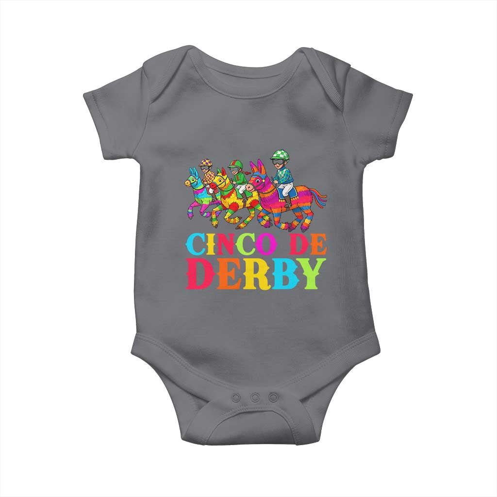 Cinco De Derby Baby Onesie Funny Mexican Derby Pinata Horse Race