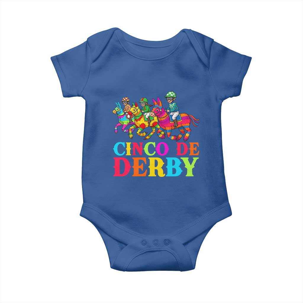 Cinco De Derby Baby Onesie Funny Mexican Derby Pinata Horse Race