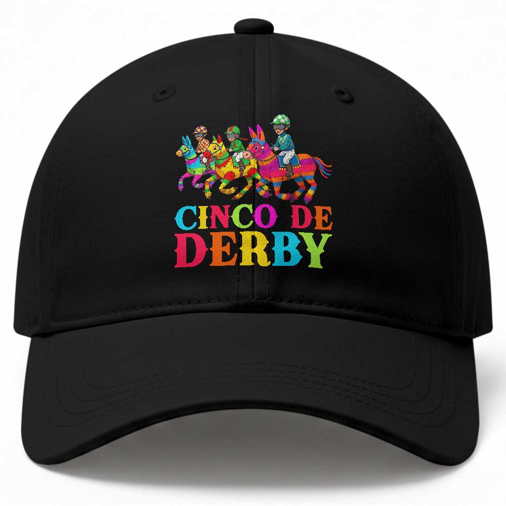 Cinco De Derby Baseball Cap Funny Mexican Derby Pinata Horse Race