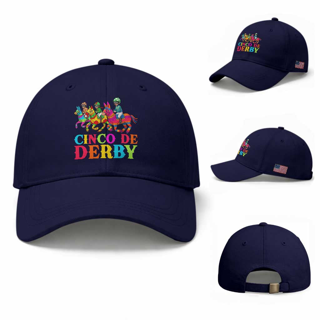 Cinco De Derby Baseball Cap Funny Mexican Derby Pinata Horse Race