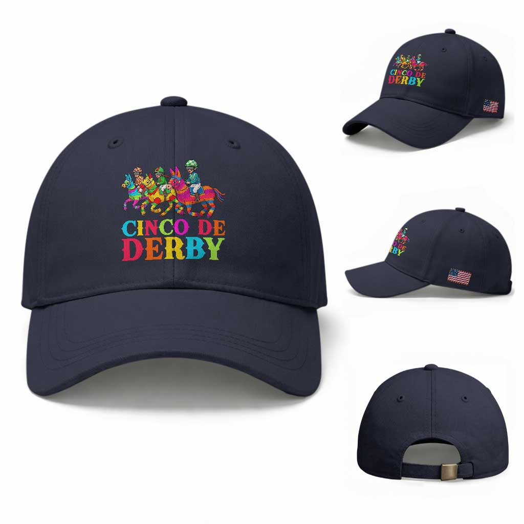 Cinco De Derby Baseball Cap Funny Mexican Derby Pinata Horse Race