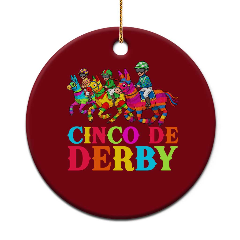 Cinco De Derby Ceramic Ornament Funny Mexican Derby Pinata Horse Race