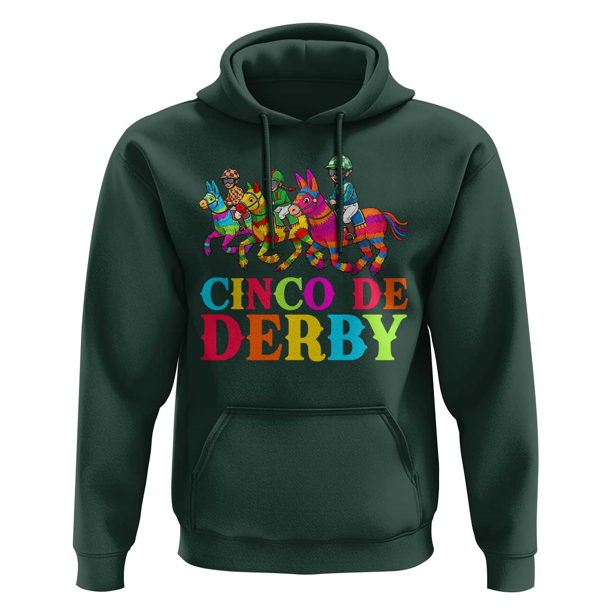 Cinco De Derby Hoodie Funny Mexican Derby Pinata Horse Race