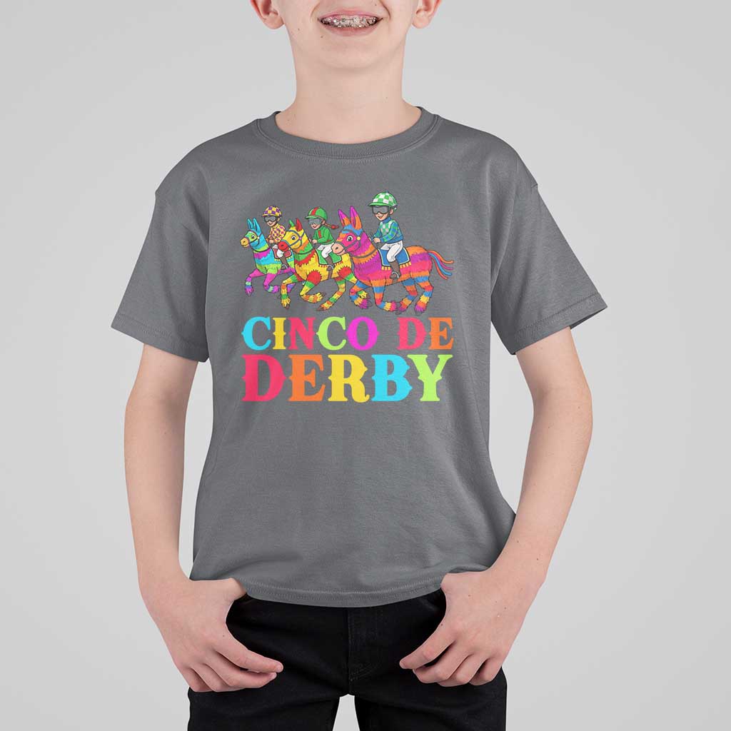 Cinco De Derby T Shirt For Kid Funny Mexican Derby Pinata Horse Race