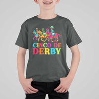 Cinco De Derby T Shirt For Kid Funny Mexican Derby Pinata Horse Race