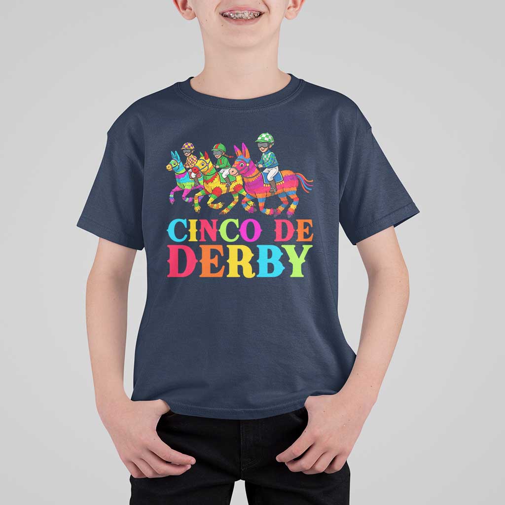 Cinco De Derby T Shirt For Kid Funny Mexican Derby Pinata Horse Race