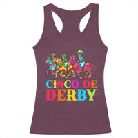 Cinco De Derby Racerback Tank Top Funny Mexican Derby Pinata Horse Race