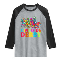 Cinco De Derby Raglan Shirt Funny Mexican Derby Pinata Horse Race
