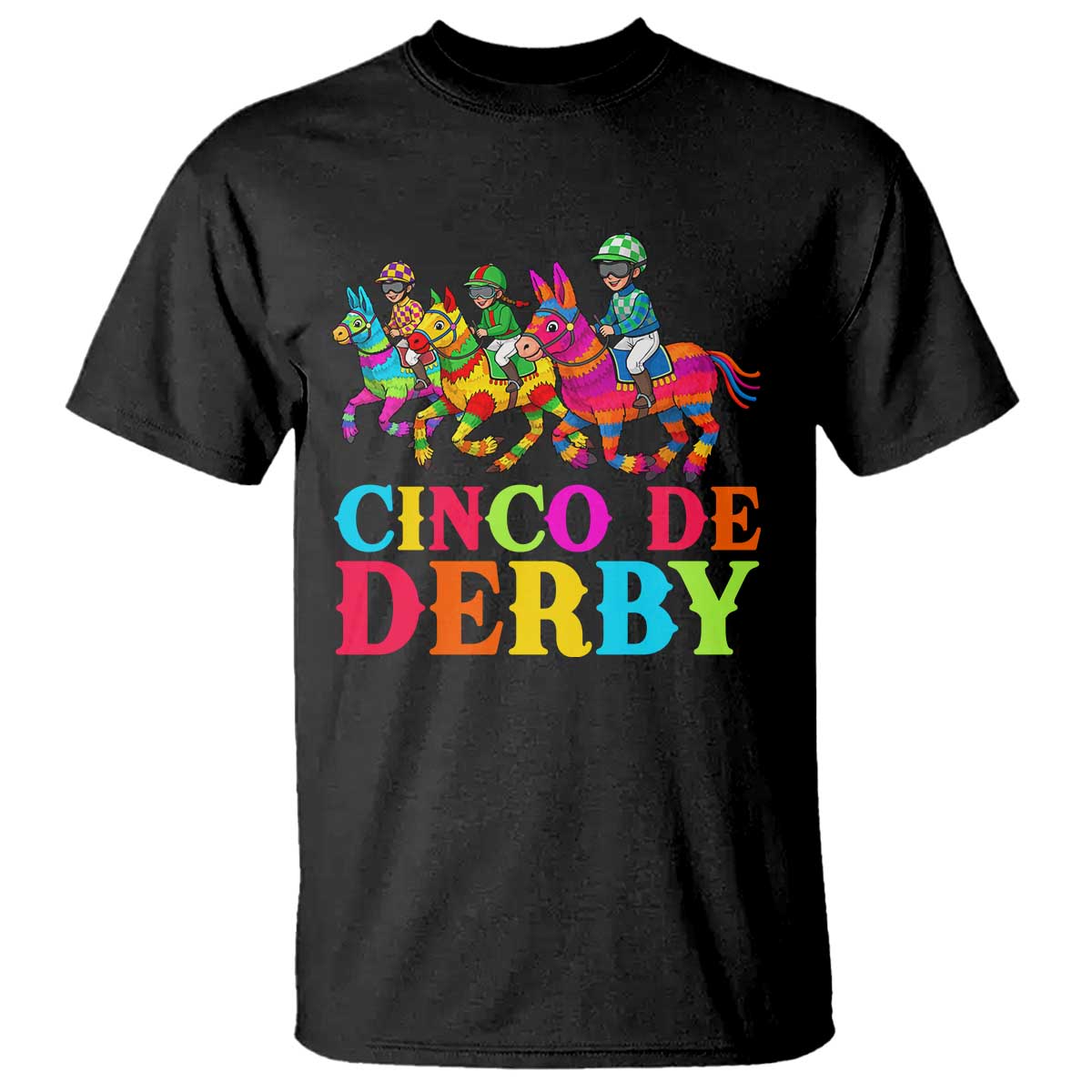 Cinco De Derby T Shirt Funny Mexican Derby Pinata Horse Race