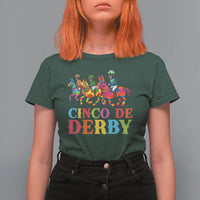 Cinco De Derby T Shirt For Women Funny Mexican Derby Pinata Horse Race