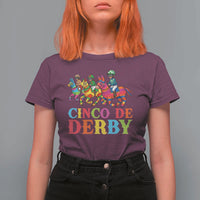 Cinco De Derby T Shirt For Women Funny Mexican Derby Pinata Horse Race