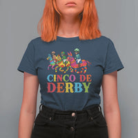 Cinco De Derby T Shirt For Women Funny Mexican Derby Pinata Horse Race