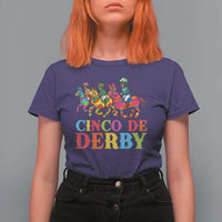 Cinco De Derby T Shirt For Women Funny Mexican Derby Pinata Horse Race