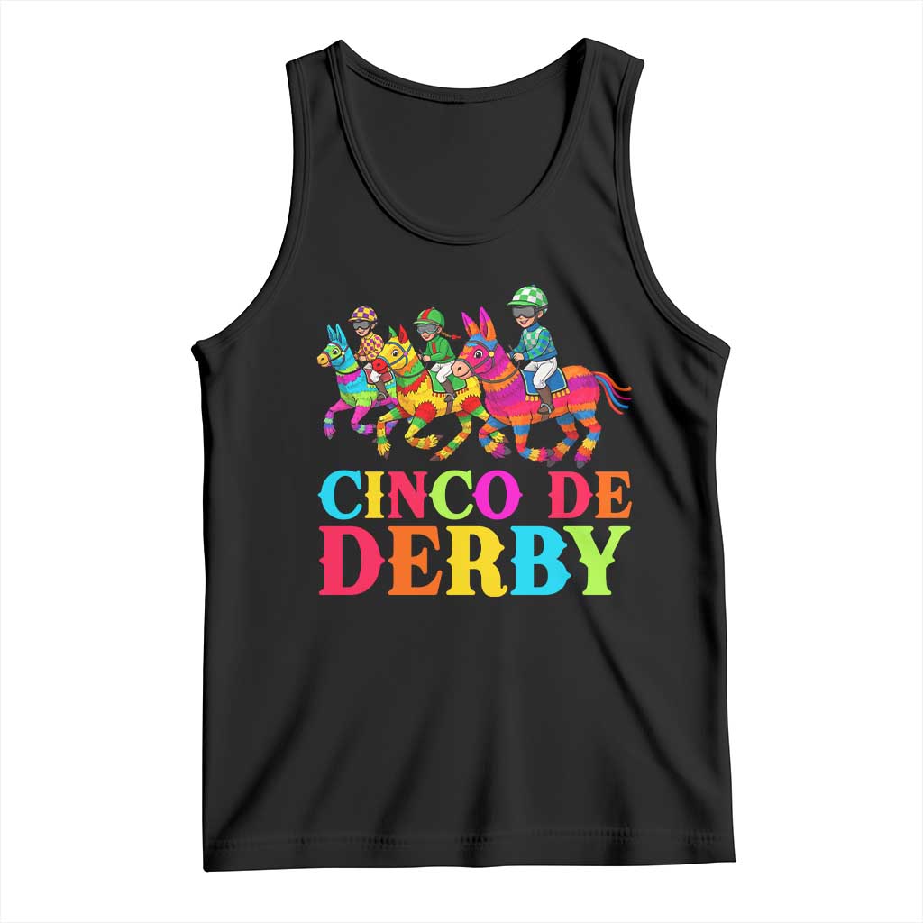 Cinco De Derby Tank Top Funny Mexican Derby Pinata Horse Race